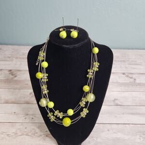 Cato Wire Necklace with Matching Earrings NWT